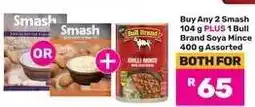 Game Smash & Bull Brand Soya Mince Combo offer