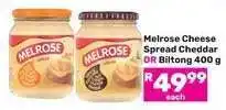 Game Melrose Cheese Spread Cheddar OR Biltong offer