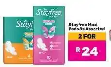 Game Stayfree Maxi Pads 8s Assorted offer