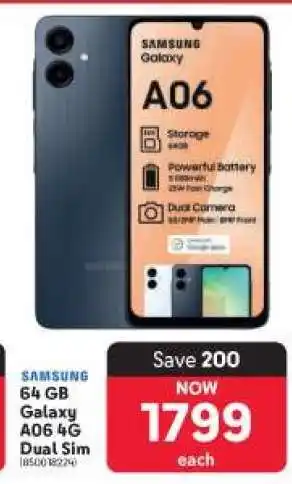 Makro Samsung 64 GB Galaxy A06 4G Dual Sim offer