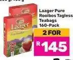 Game Laager Pure Rooibos Tagless Teabags 160-Pack offer