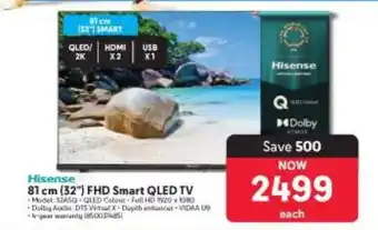 Makro Hisense 81 cm (32) FHD Smart QLED TV offer
