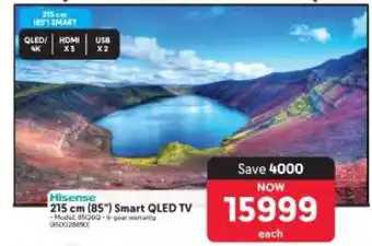 Makro Hisense 215 cm (85) Smart QLED TV offer