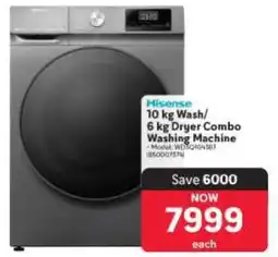Makro Hisense 10 kg Wash/6 kg Dryer Combo Washing Machine offer