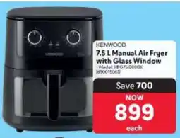 Makro Kenwood 7.5 L Manual Air Fryer with Glass Window offer