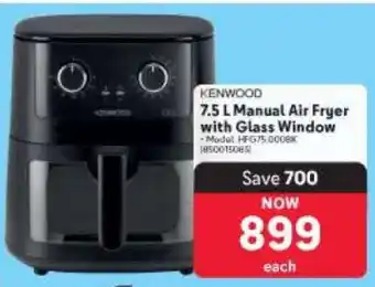 Makro Kenwood 7.5 L Manual Air Fryer with Glass Window offer