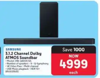 Makro SAMSUNG 3.1.2 Channel Dolby ATMOS Soundbar offer