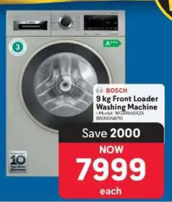 Makro Bosch 9 kg Front Loader Washing Machine offer