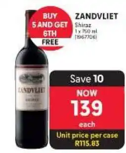 Makro ZANDVLIET SHIRAZ offer