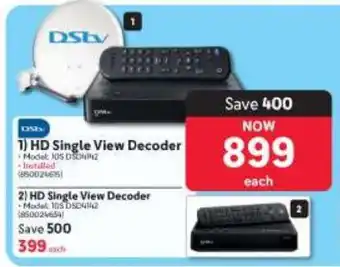 Makro DStv HD Single View Decoder (Installed) offer