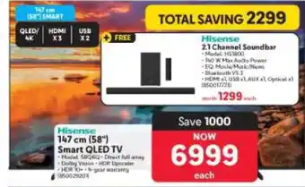 Makro Hisense 147 cm (58) Smart QLED TV offer