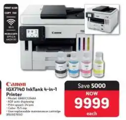 Makro Canon IGX7140 InkTank 4-in-1 Printer offer