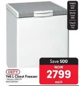 Makro DEFY 146 L Chest Freezer offer