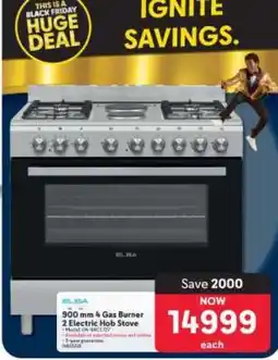 Makro ELBA 900 mm 4 Gas Burner 2 Electric Hob Stove offer