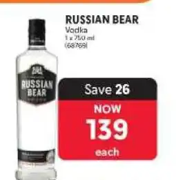 Makro Russian Bear Vodka offer