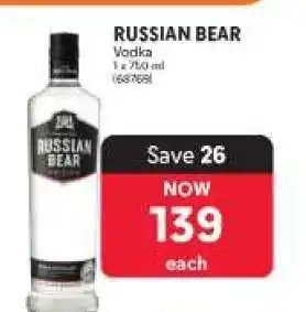 Makro Russian Bear Vodka offer