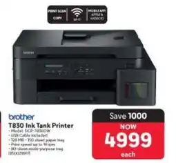 Makro Brother T830 Ink Tank Printer offer