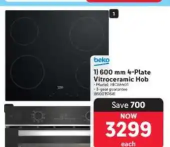 Makro 600 mm 4-Plate Vitroceramic Hob offer