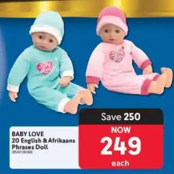 Makro BABY LOVE 20 English & Afrikaans Phrases Doll offer