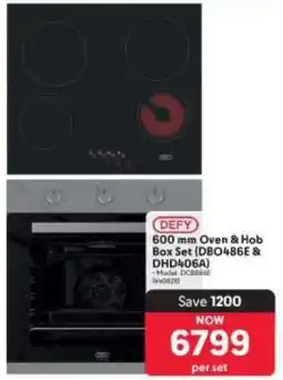 Makro DEFY 600 mm Oven & Hob Box Set (DDO486E & DHD406A) offer