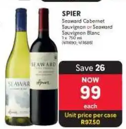 Makro SPIER Seaward Cabernet Sauvignon or Seaward Sauvignon Blanc offer