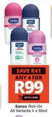 Checkers Sanex Roll-On offer
