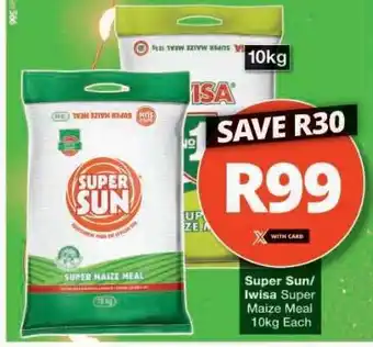 Checkers SUPER SUN/IWISA SUPER MAIZE MEAL offer