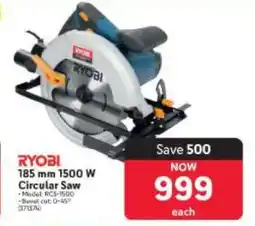 Makro RYOBI 185 mm 1500 W Circular Saw offer