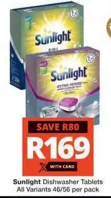 Checkers Sunlight Dishwasher Tablets offer