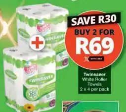 Checkers Twinsaver White Roller Towels offer