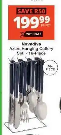 Checkers Novadiva Azure Hanging Cutlery Set offer