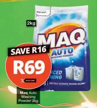 Checkers Maq Auto Washing Powder 2kg offer