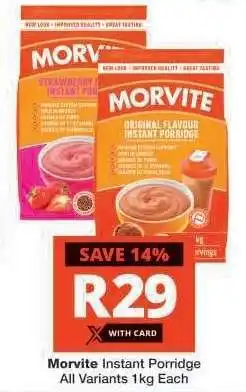 Checkers MORVITE INSTANT PORRIDGE offer