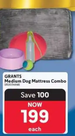 Makro GRANTS Medium Dog Mattress Combo offer