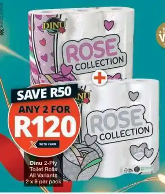 Checkers Dinu 2-Ply Toilet Rolls offer