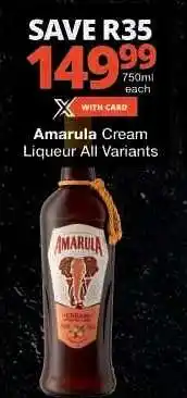 Checkers Amarula Cream Liqueur All Variants offer