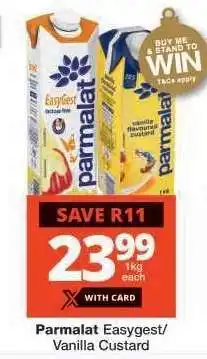 Checkers Parmalat Easygest/Vanilla Custard offer