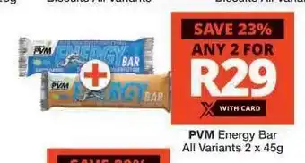 Checkers PVM Energy Bar offer