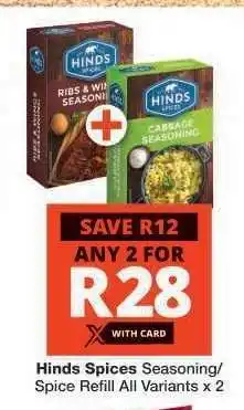 Checkers Hinds Spices Seasoning/Spice Refill offer