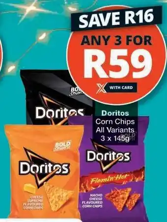 Checkers DORITOS CORN CHIPS offer