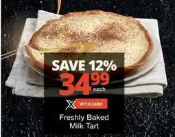 Checkers Freshly Baked Milk Tart offer
