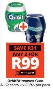 Checkers Orbit/Airwaves Gum offer