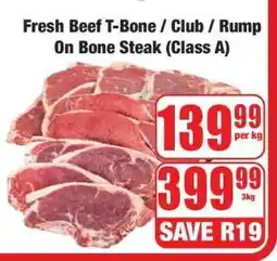 Boxer Fresh Beef T-Bone / Club / Rump On Bone Steak (Class A) offer