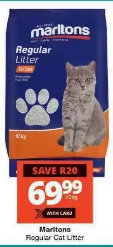 Checkers Marltons Regular Cat Litter offer