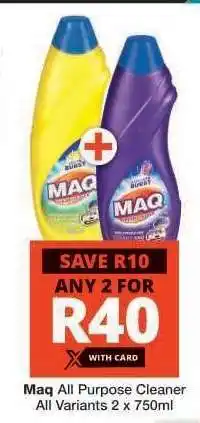Checkers MAQ ALL PURPOSE CLEANER offer