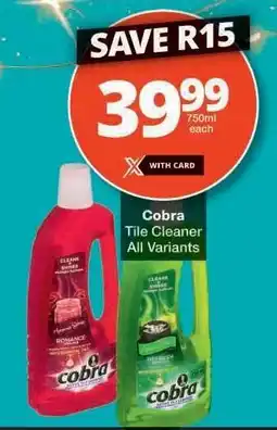 Checkers COBRA TILE CLEANER offer