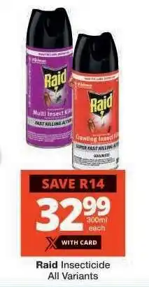 Checkers RAID INSECTICIDE offer