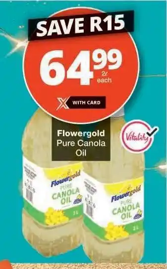 Checkers Flowergold Pure Canola Oil offer