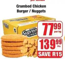 Boxer Crumbed Chicken Burger / Nuggets offer
