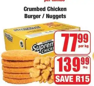 Boxer Crumbed Chicken Burger / Nuggets offer